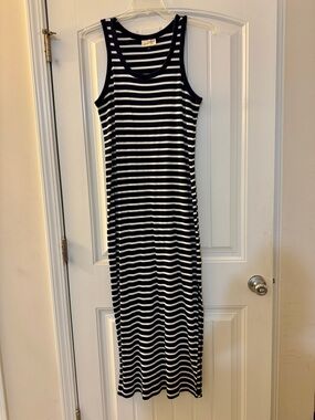 Universal Thread Navy and White Striped Tank Maxi Dress Size 1X